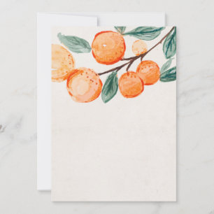 Petite cutie orange baby shower blanc invitation