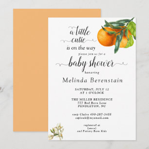 Petite Cutie Orange Baby shower Invitation