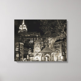 PETITE ÉGLISE GRANDE VILLE Toile étirée Imprimer