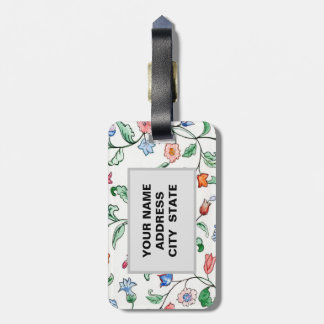 Petite étiquette à bagages Floral Twines.
