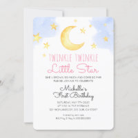 Petite étoile Baby Invitation anniversaire