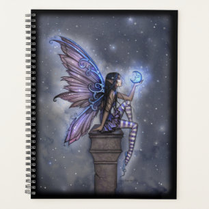 Petite Fée de la Lune Bleue Illustration d'Art Fan