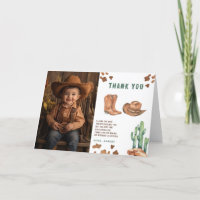 Petite fête d'anniversaire de cow-boy Merci