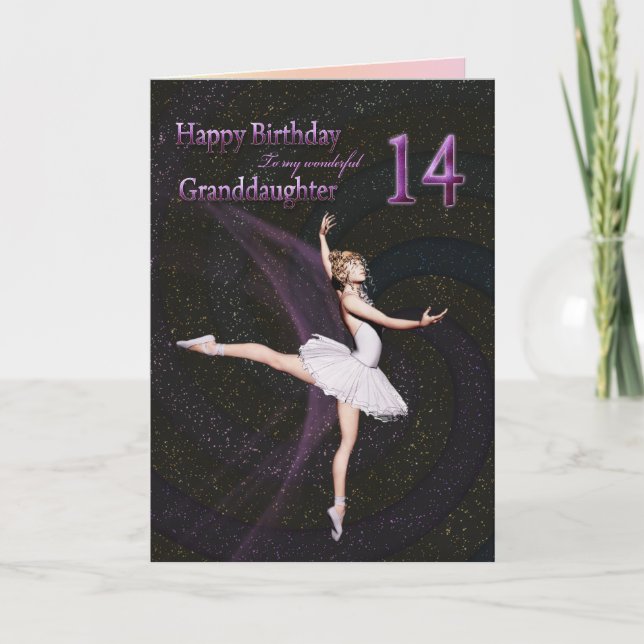 Petite-fille 14 ans, une carte d'anniversaire de b (Devant)