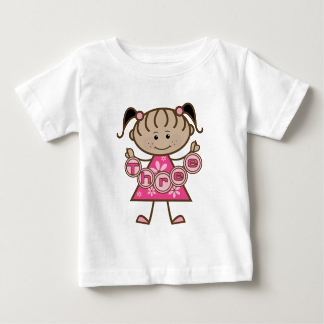 Petite fille 3e anniversaire Tshirts et cadeaux (Devant)