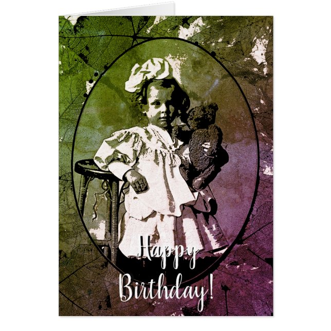 PETITE FILLE ADORABLE AVEC TEDDY BEAR DOLL 1900 (Devant)