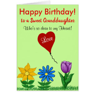 Petite-fille Anniversaire Amour Carte Florale