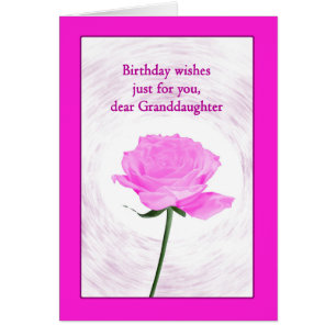 Petite-fille Anniversaire Belle rose rose rose