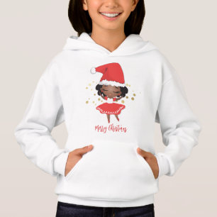 Petite fille Ballerina avec chapeau de Père Noël