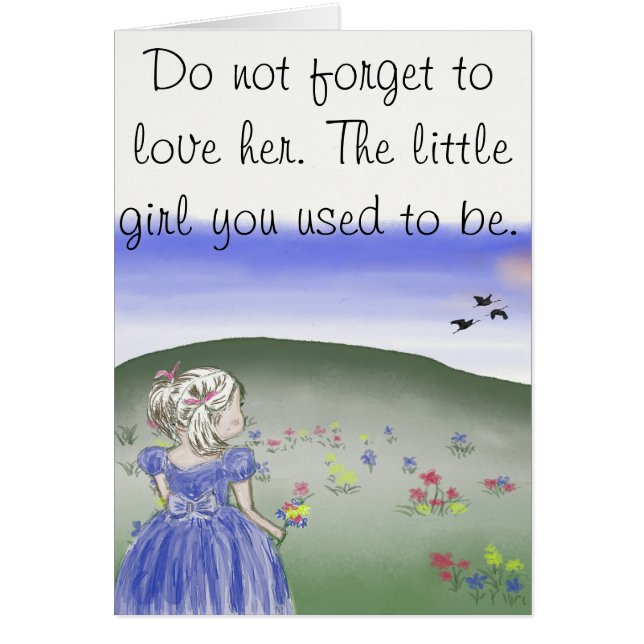 Petite fille, carte postale (Devant)