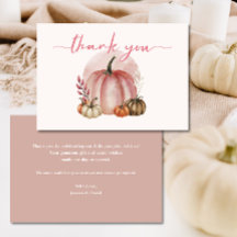 Petite Fille Citrouille Rose Baby Shower Merci