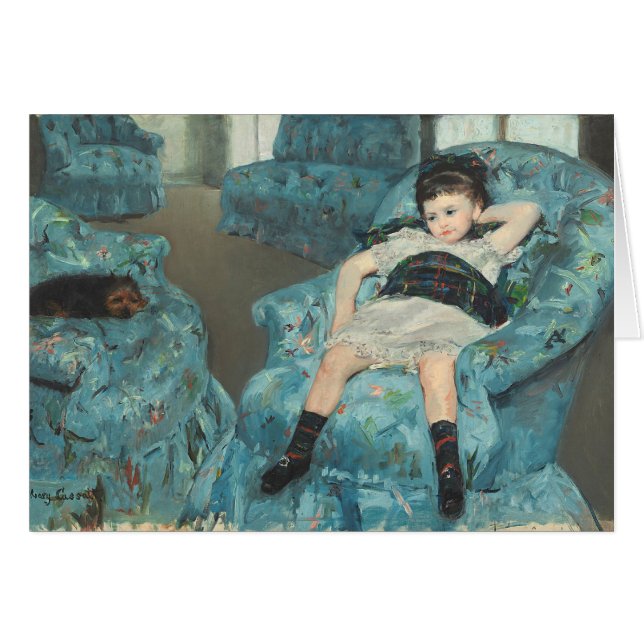 Petite fille dans un fauteuil bleu, 1878 (oi (Devant horizontal)