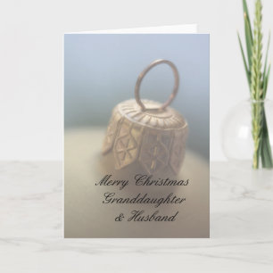 Petite-fille et mari Joyeuse carte de Noël