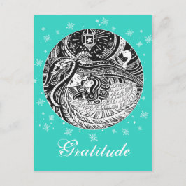 Petite fille Match | Carte postale Aqua