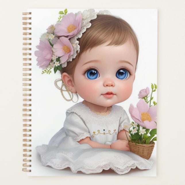 Petite fille mignonne aux yeux bleus (Devant)