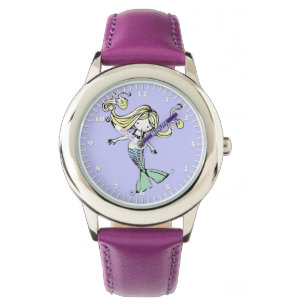 Petite fille sirène mignonne montre poignet