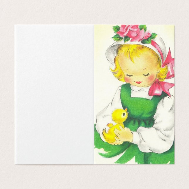 Petite Fille Vintage Rétro Mignonne (Outside Unfolded)