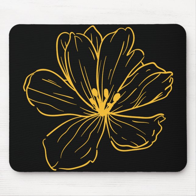 Petite fleur jaune - Kook Art Mousepad (Vorne)