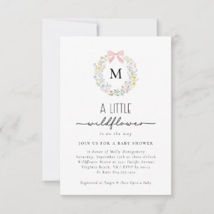 Petite Fleur sauvage Invitation Baby shower fille