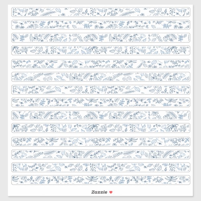 Petite Floral Borders Boho Blume Aufkleber (Blatt)