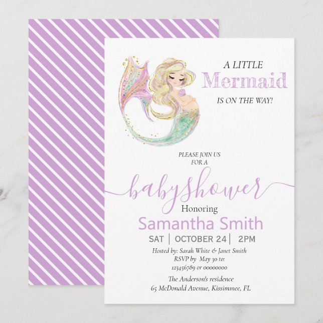 PETITE FUMÉE SUR LE CHEMIN Baby shower Invitation (Devant / Derrière)