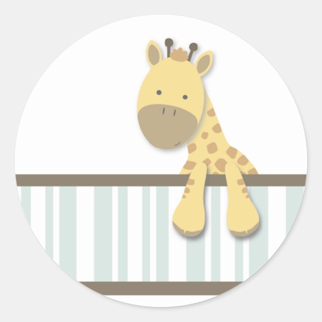 Petite girafe {Turquoise} | Stickers (Devant)