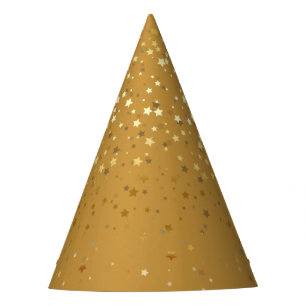 Petite Golden Stars Party Hat-Orche Gold Partyhütchen