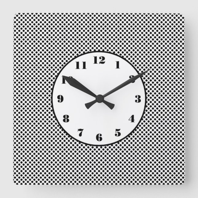 Petite horloge ronde de Pois noirs (Recto)