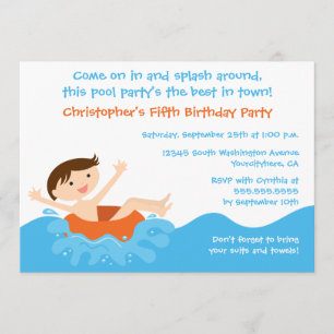 Petite invitation à la fête d'anniversaire de la p