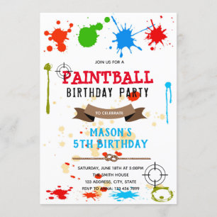 Petite invitation à la fête d'anniversaire de pain