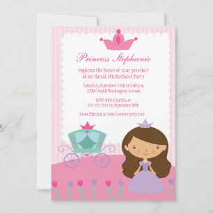 Petite invitation à la fête d'anniversaire de prin