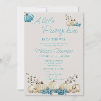 Petite invitation Baby shower Citrouille