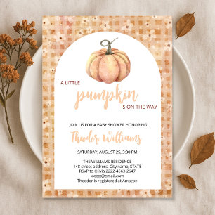 Petite invitation Baby shower Citrouille   Thème a