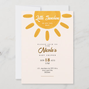 Petite invitation bébé soleil shower