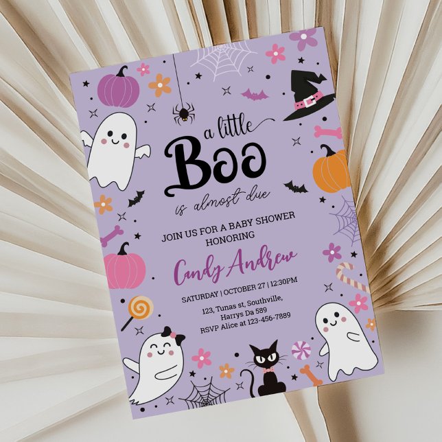 Petite invitation de Baby shower Boo (Créateur téléchargé)