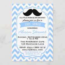 Petite invitation de baby shower de chevron de
