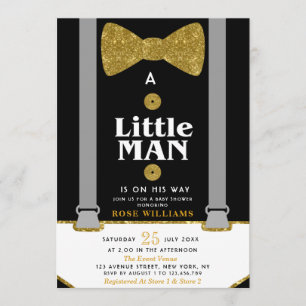 petite invitation de baby shower d'homme