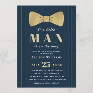 petite invitation de baby shower d'homme de marine