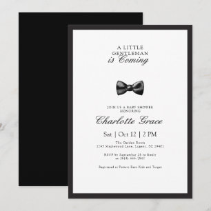Petite invitation de Baby shower Gentleman