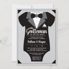 Petite invitation de Baby shower Gentleman, Tuxedo