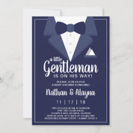 Petite invitation de Baby shower Gentleman, Tuxedo