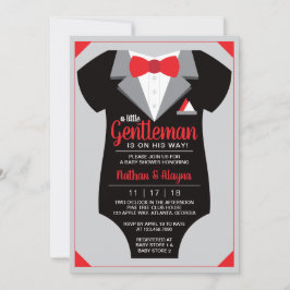 Petite invitation de Baby shower Gentleman, Tuxedo