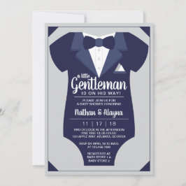 Petite invitation de Baby shower Gentleman, Tuxedo