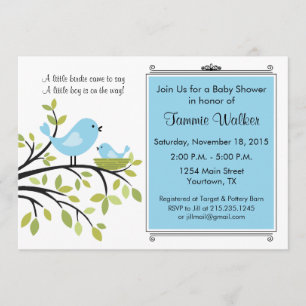 Petite invitation de partie de baby shower