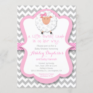Petite invitation douce de baby shower de fille