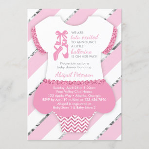 Petite Invitation douche Ballerina, Tutu, Parties 