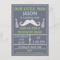 Petite invitation grise d'anniversaire de