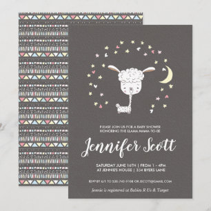 Petite Llama Baby shower Invitation