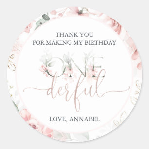 Petite Mademoiselle Onederful Autocollant Rond