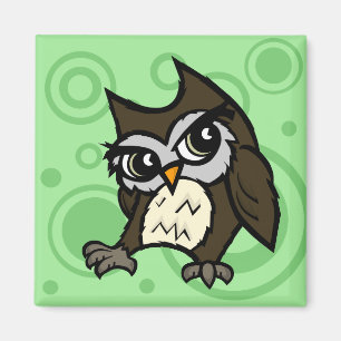 PETITE MAGNET CARRÉ DE STYLE DE CARTOON